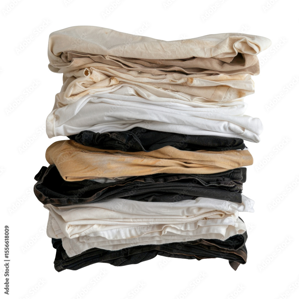 Aufkleber stacked fabric sheets in neutral colors create cozy and inviting atmosphere. soft textures and varie