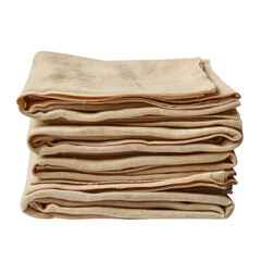 Stacked burlap fabric sheets in neutral tone, showcasing their texture and natural fibers, perfect for various crafting projects
