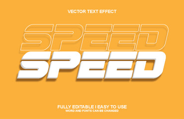 Speed 3D Editable font typography text effect