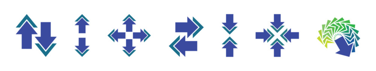 arrow set icon element for design