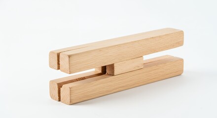 Wooden geometric design element