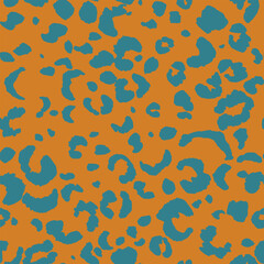 Abstract modern leopard seamless pattern. Animals trendy background. Color decorative vector stock illustration for print, card, postcard, fabric, textile. Modern ornament of stylized skin.