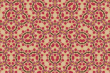 Seamless Fabric Cloth Perspective Template Luxury Tile Digital Decoration Visual Symmetric Texture Art Interior Graphic Textile Endless Background Wallpaper Fashion Shape Design Geometric Pattern.