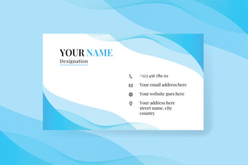 Business Card Template Gradient Style, Business card in Abstract Style