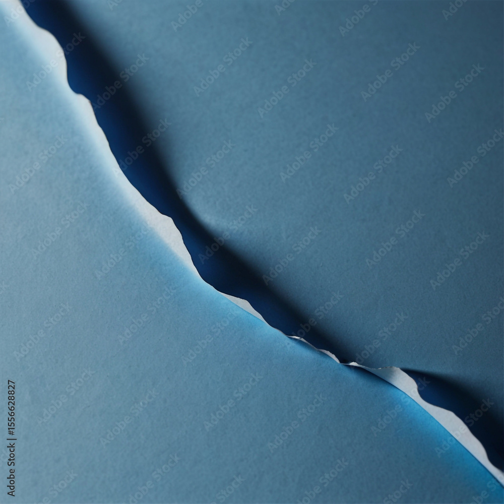 Aufkleber torn edges of blue paper create an abstract textured background