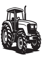 tractor isolated on white