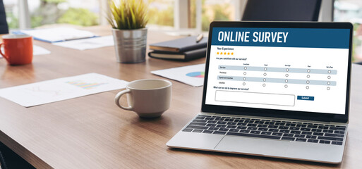 Online survey form for modish digital information collection on the internet network
