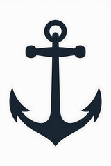 Silhouette of a strong anchor, symbol of steadfastness and hope.
