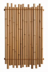 Vertical bamboo paneling, natural color.

