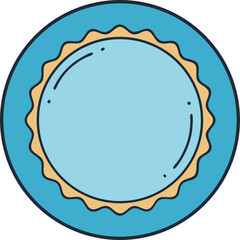 Round Badge-Style Circle Icons with Sketchy Outlines and Hand-Drawn Fill – Flat Vector Set

