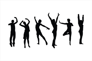 Yoga Poses Silhouettes - Women Practicing Yoga & Pilates Vector Set
