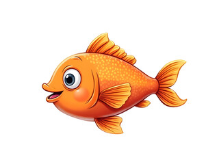 goldfish on white background