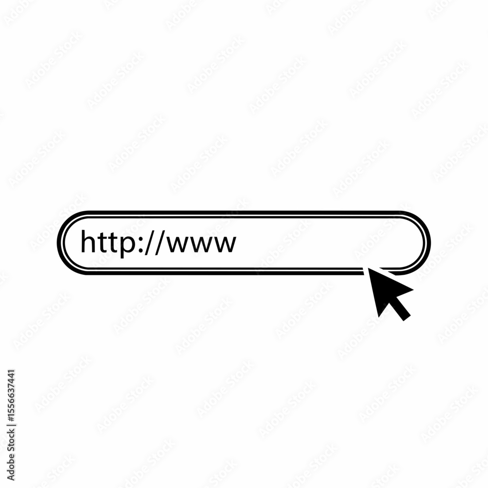 Fototapete this high-quality vector graphic features a minimalist internet address bar with 