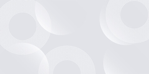 White geometric abstract background overlap layer on bright space with lines effect decoration., vector illustration
