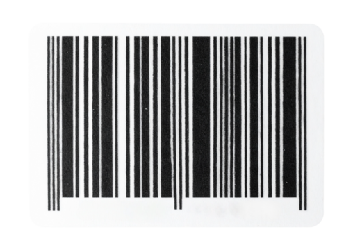barcode  isolated on transparent background