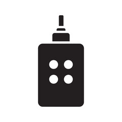Obraz premium Solid glyph vector icon of a portable walkie talkie device for two way radio communication representing a wireless handheld security transceiver