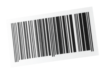 barcode  isolated on transparent background