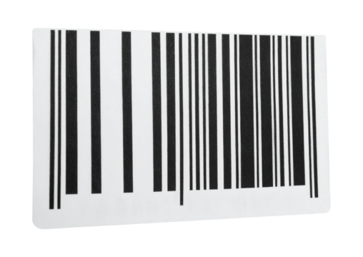 barcode  isolated on transparent background