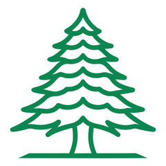 Cedar Tree outline icon on white background
