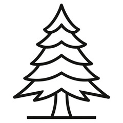 Cedar Tree outline icon on white background