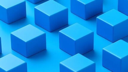 Obraz premium Abstract Blue Cubes Pattern Background Texture