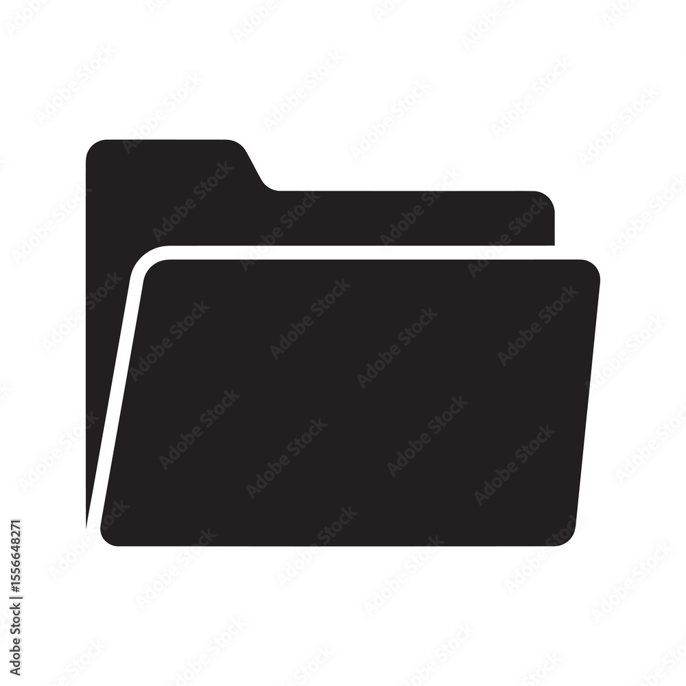 Poster office folder solid glyph icon for document organization and file storage business data management a