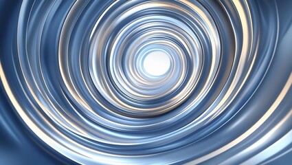 Hypnotic Vortex: A mesmerizing spiral vortex of light and shadow draws the eye inward, with a captivating dance of metallic, swirling lines, evoking depth and motion.
