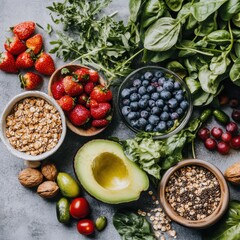 Fresh Ingredients for Healthy Nutrition and Wellness