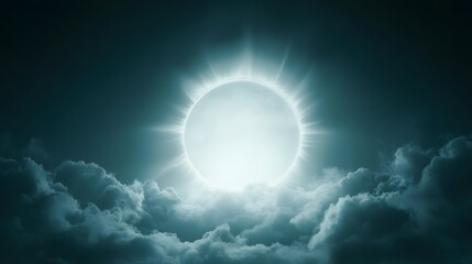 Mystic Celestial Orb Night Sky Cloudscape Fantasy