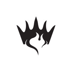 fire crown logo vector icon illustration