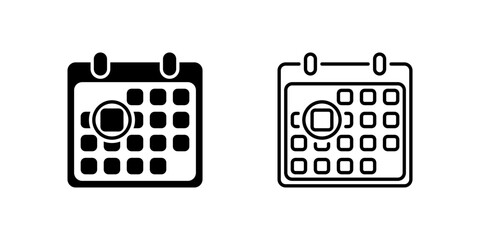 Icons of two calendar events for planning and deadlines. Represent appointment and task.