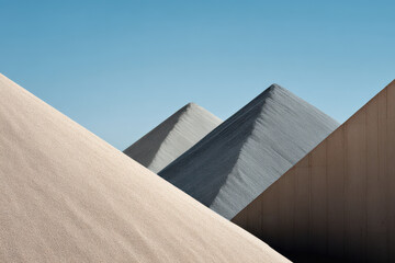 high noon open pit mine in south africa featuring geometric patterns