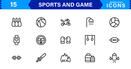 Professional Sports Icon Collection - High-Quality Icons for Teams, Events, and Fitness Projects