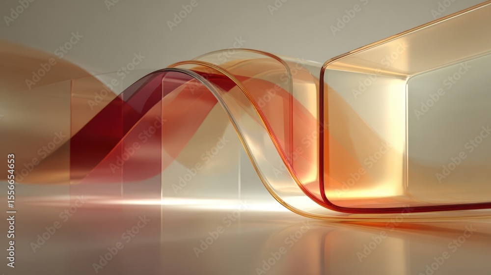 Poster colorful, abstract design with a wave-like shape. isolated-3d-background