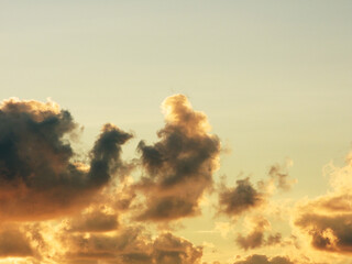 Close up shot of beautiful clouds during sunrise