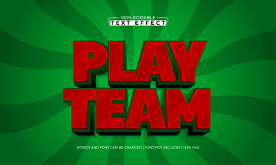 play team editable text effect with a gaming and play text style