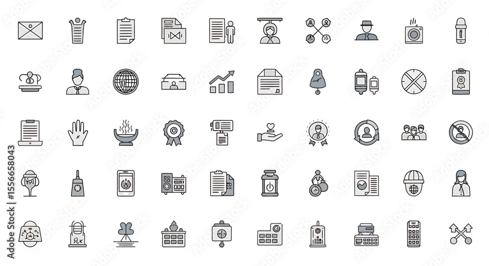 Poster vector icons set of simple globe icon with grid lines representing global connectivity. vector illus