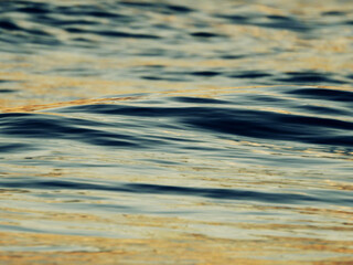 Close up shot of beautiful waves in the morning