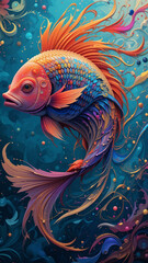 Obraz premium red and blue dragon