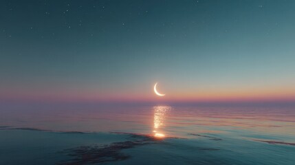 Beautiful night sky with a full moon and stars. isolated-3d-background