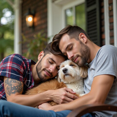 man and dog