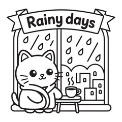 Self-Care Cute & Easy Coloring Book Pages, Cute Girl in Bubble Bath with Candles – Bold Line Self-Care Coloring Page, Easy bold line art, victor art , coloring page, Printable Coloring Pages
