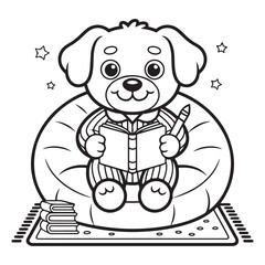 Self-Care Cute & Easy Coloring Book Pages, Cute Girl in Bubble Bath with Candles – Bold Line Self-Care Coloring Page, Easy bold line art, victor art , coloring page, Printable Coloring Pages
