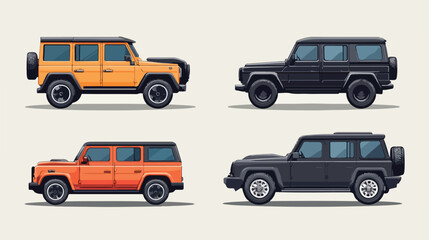 Fototapeta premium Professional Flat Vector Vehicle Icons Illustration for Graphic Design Projects