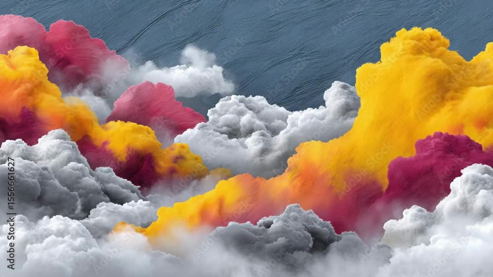 Aufkleber precision texture abstract colorful abstract clouds with textures and patterns in deep blue sea