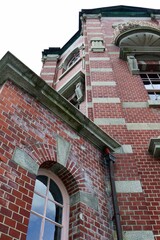 June 28, 2025, Morioka, Iwate Prefecture, Japan.Morioka Bank Red Brick Building and surrounding scenery.
