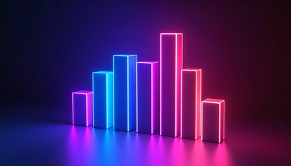 Edge-Lit Bar Chart with Soft Glow