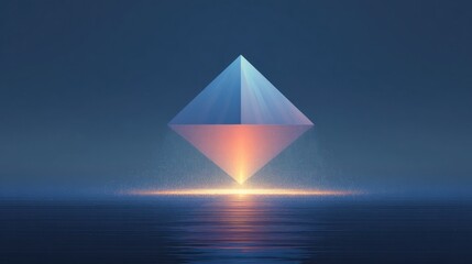 Geometric pyramid on water