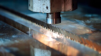 Industrial cutting tool on clear material