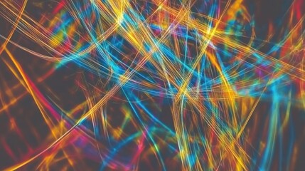Abstract Light Trails: Dynamic Interplay of Colors and Motion